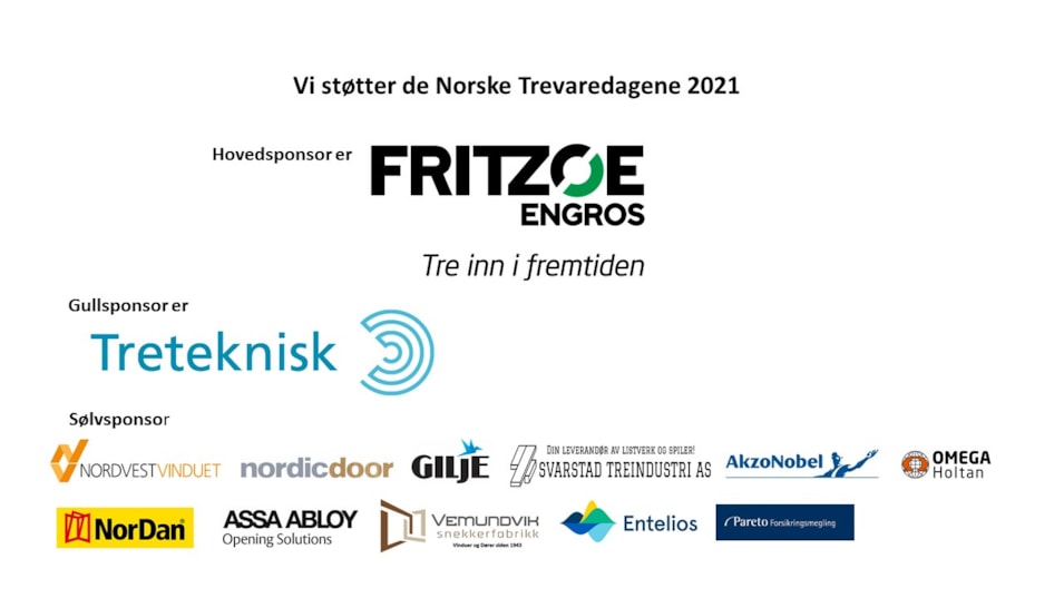 Bilde av logoer til sponsorene til Trevaredagene 2021